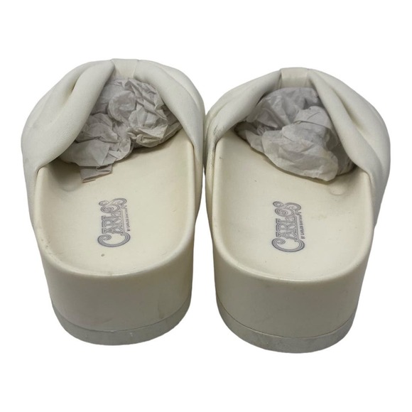 NEW Carlos by Carlos Santana Florita Slide Sandals 6.5 White Open Toe Slip On - Picture 5 of 7
